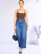 PANTALÓN WIDE LEG JEAN PETIT CORREA KALESSY