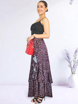 MAXIFALDA VUELOS PEQUEÑOS ESTAMPADO ANIMAL PRINT