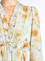 MAXIVESTIDO FULL BOBOS ESTAMPADO VERDE