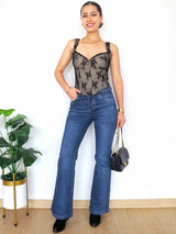 CONJUNTO CORSET CON COPAS VIPIUR NEGRO