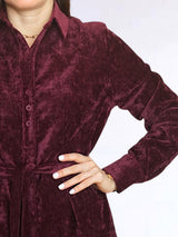 VESTIDO CORTO CAPA CAMISERO GAMUZADO