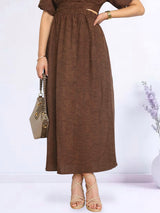 MAXIVESTIDO DOBLE PRETINA CHOCOLATE