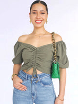 BLUSA CON REGULADOR MANGA CORTA