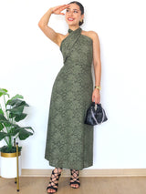 CONJUNTO HALTER VERDE MILITAR